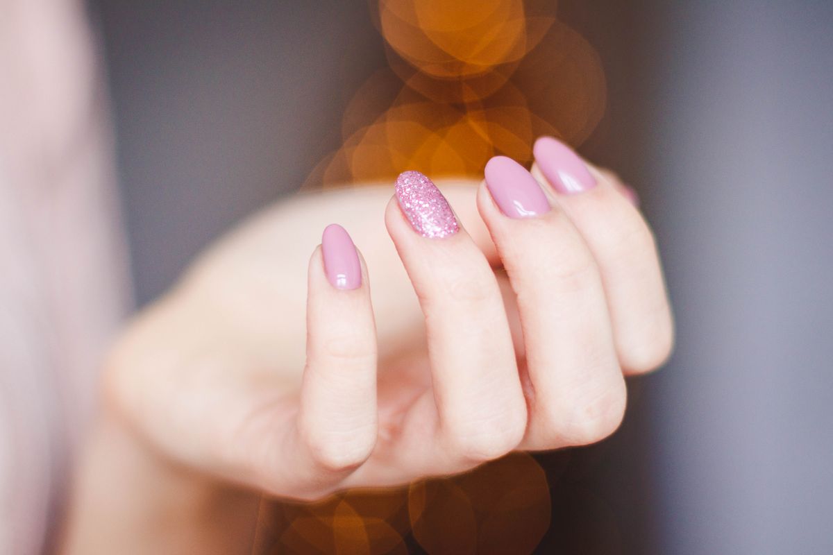 Nail polish colors in a salon